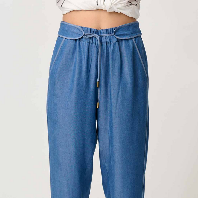 Amoya Tencel Detail Jogger / Indigo