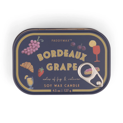 Bistro Print Tin Candle / Bordeaux Grapes