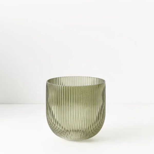 Ripple Bell Vase 15cm / Olive