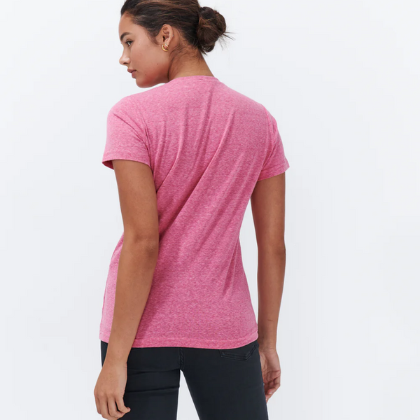 Veronica V Neck Tee / Raspberry Marle