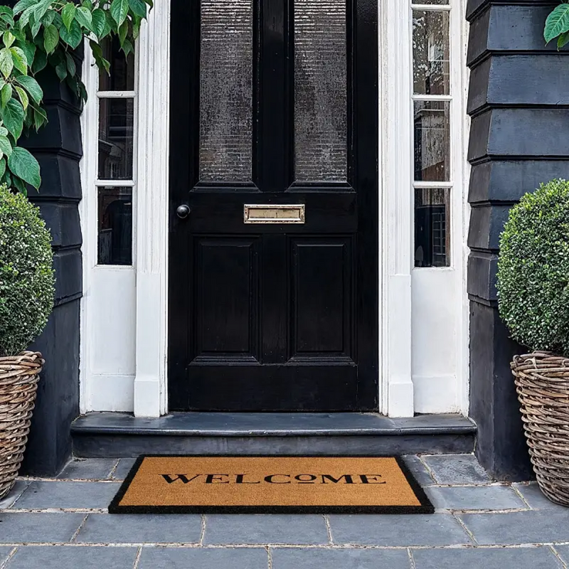 Sloane Doormat / Welcome Black