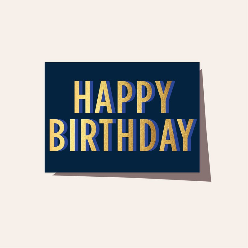 Birthday Card / Neon Navy