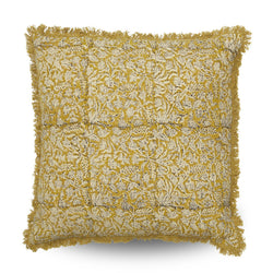 Clovelly Clementine Cushion / Mustard