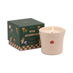 Embossed Ceramic Candle / Wild Mushroom