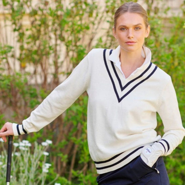 Kingston Sweater / Club White French Navy