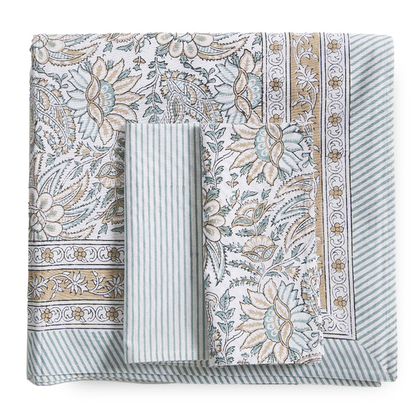 Bromley Stripe Napkin Set 4 / Sage