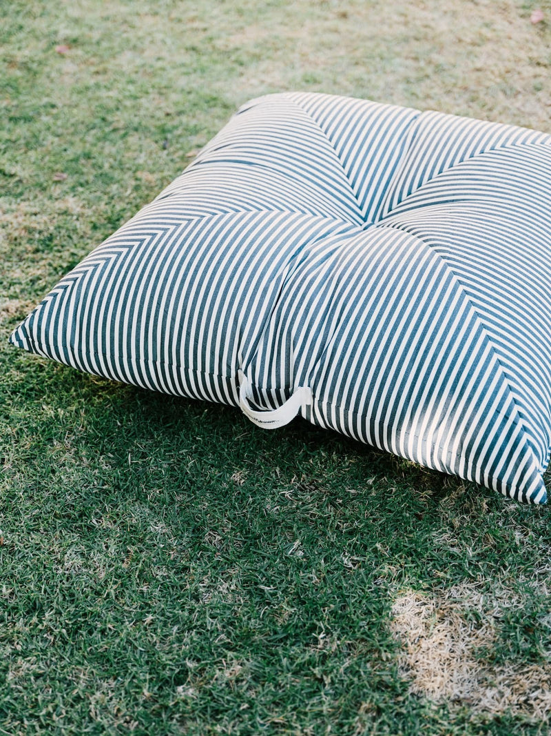 Floor Pillow / Laurens Navy Stripe