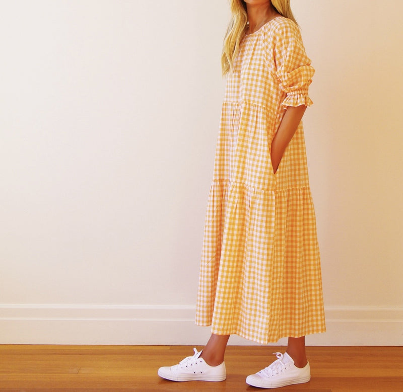 Lola Gingham Dress / Mandarin