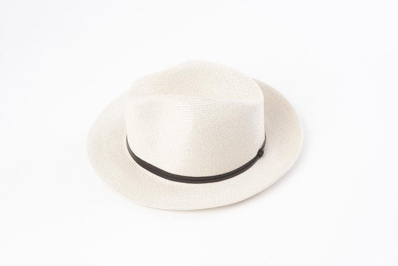 Borsalino Hat w Leather Strap / Off White