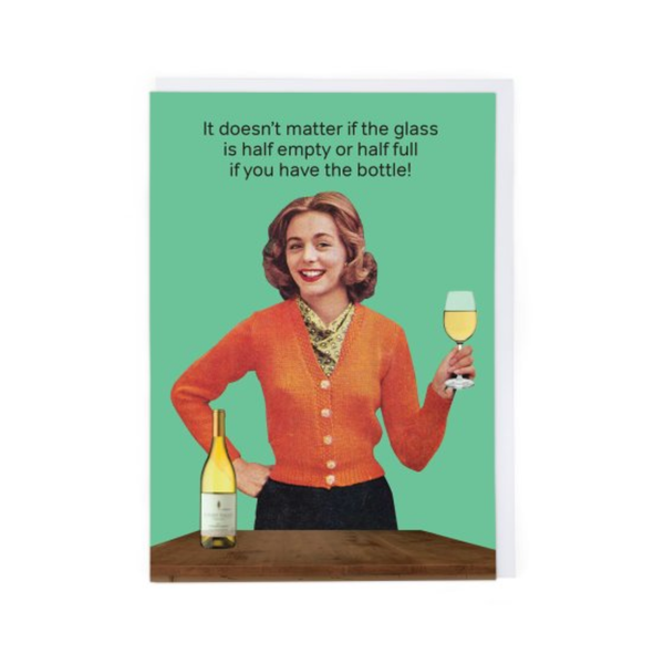 Cath Tate Card / Glass Half Full