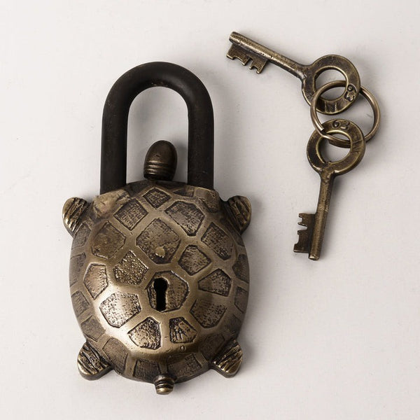 Antique Turtle Brass Lock