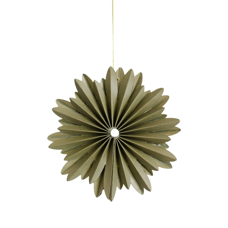 Hanging Star Ornament / Olive Green