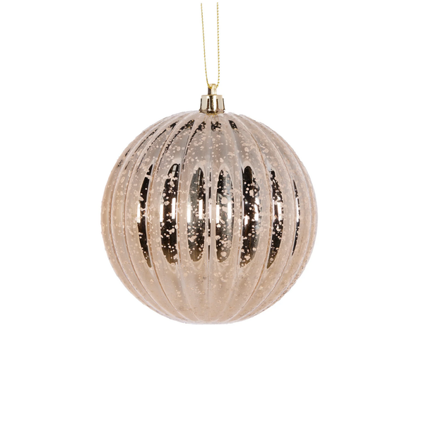 Ribbed Mercury Bauble / Champagne