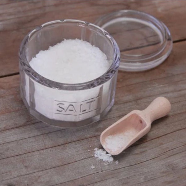 Salt Pot with Wooden Scoop