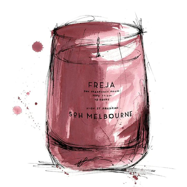 Freja / Rouge Matte Glass Candle