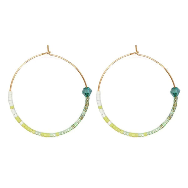 Zara Hoop Earrings / Apple Green